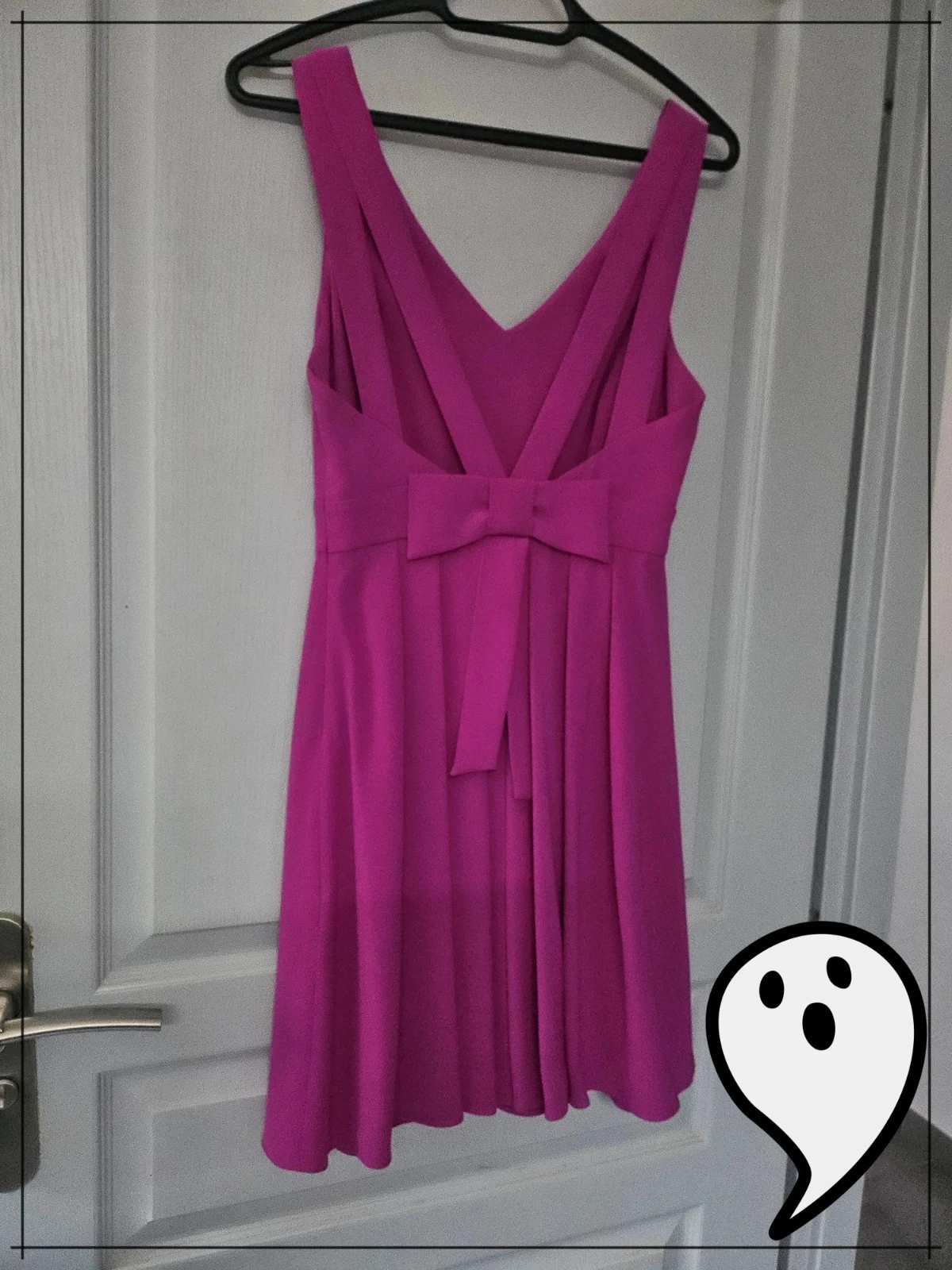 Robe patineuse Claudie Pierlot fuchsia T36 – dos croisé & nœud style lolita pin up